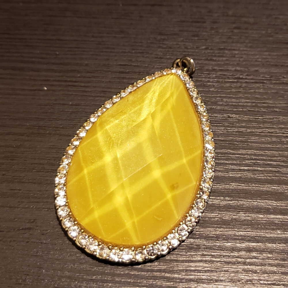 Big Yellow drop pendant
